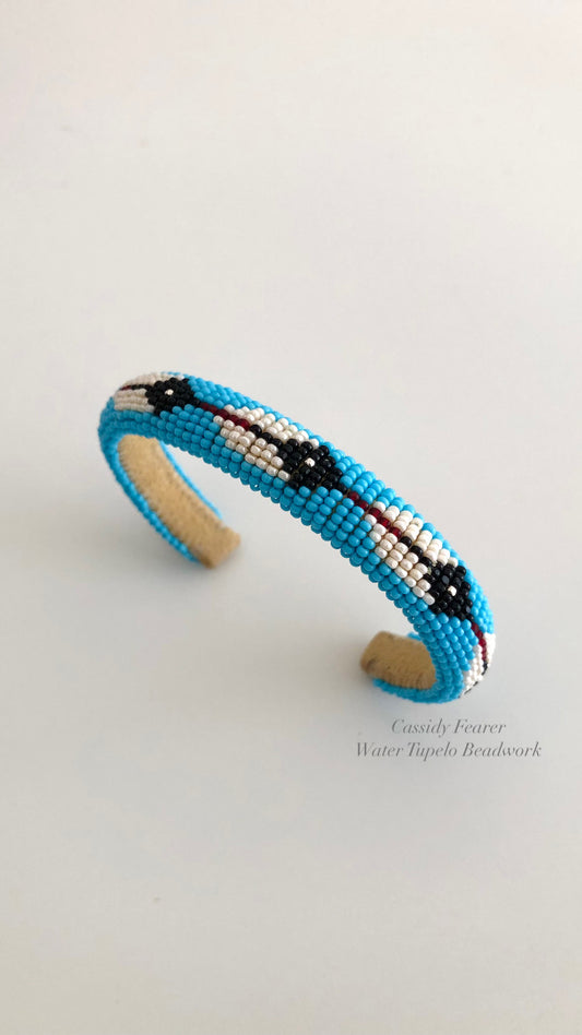 Beaded Cuff Bracelet - Renewed Strength