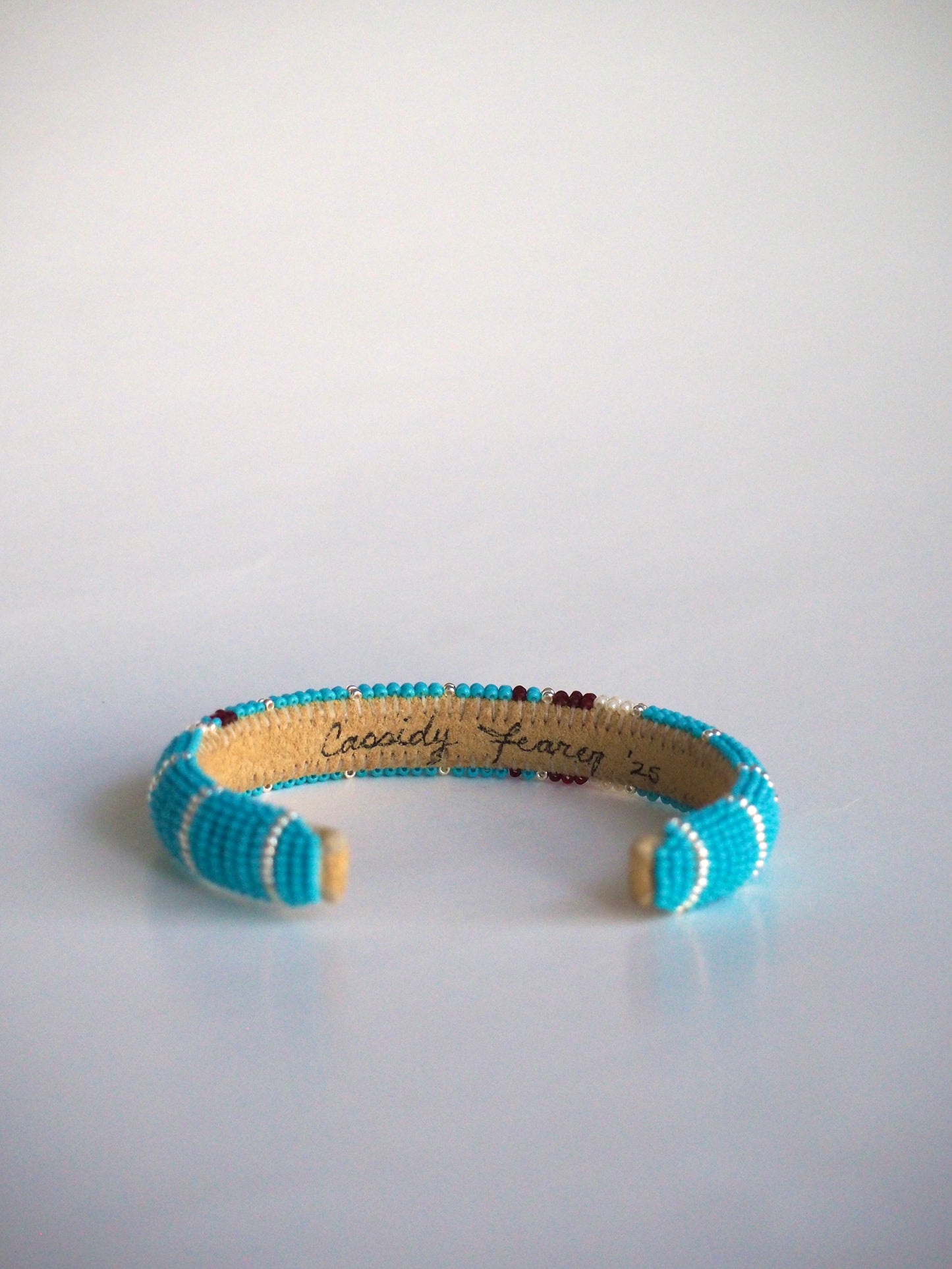 Beaded Cuff Bracelet - Silver Streams