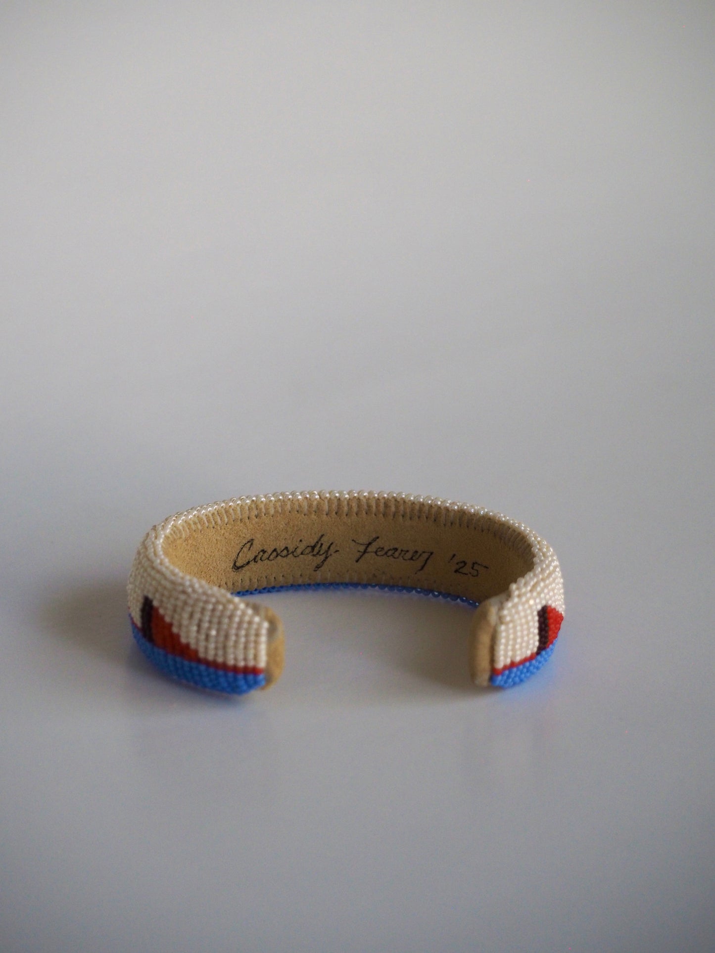 Beaded Cuff Bracelet - Moving Mountains - Hyacinth Orange