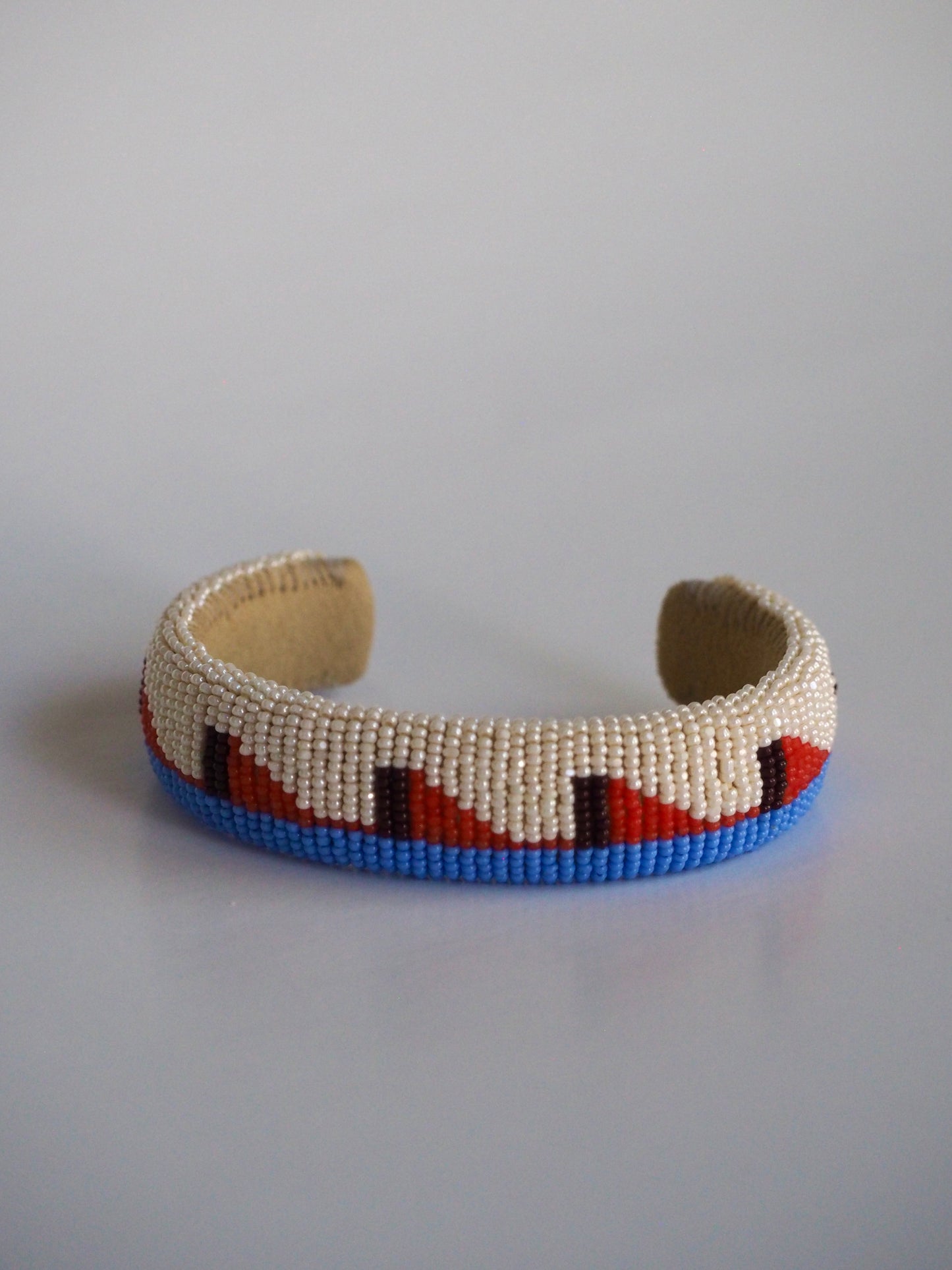 Beaded Cuff Bracelet - Moving Mountains - Hyacinth Orange