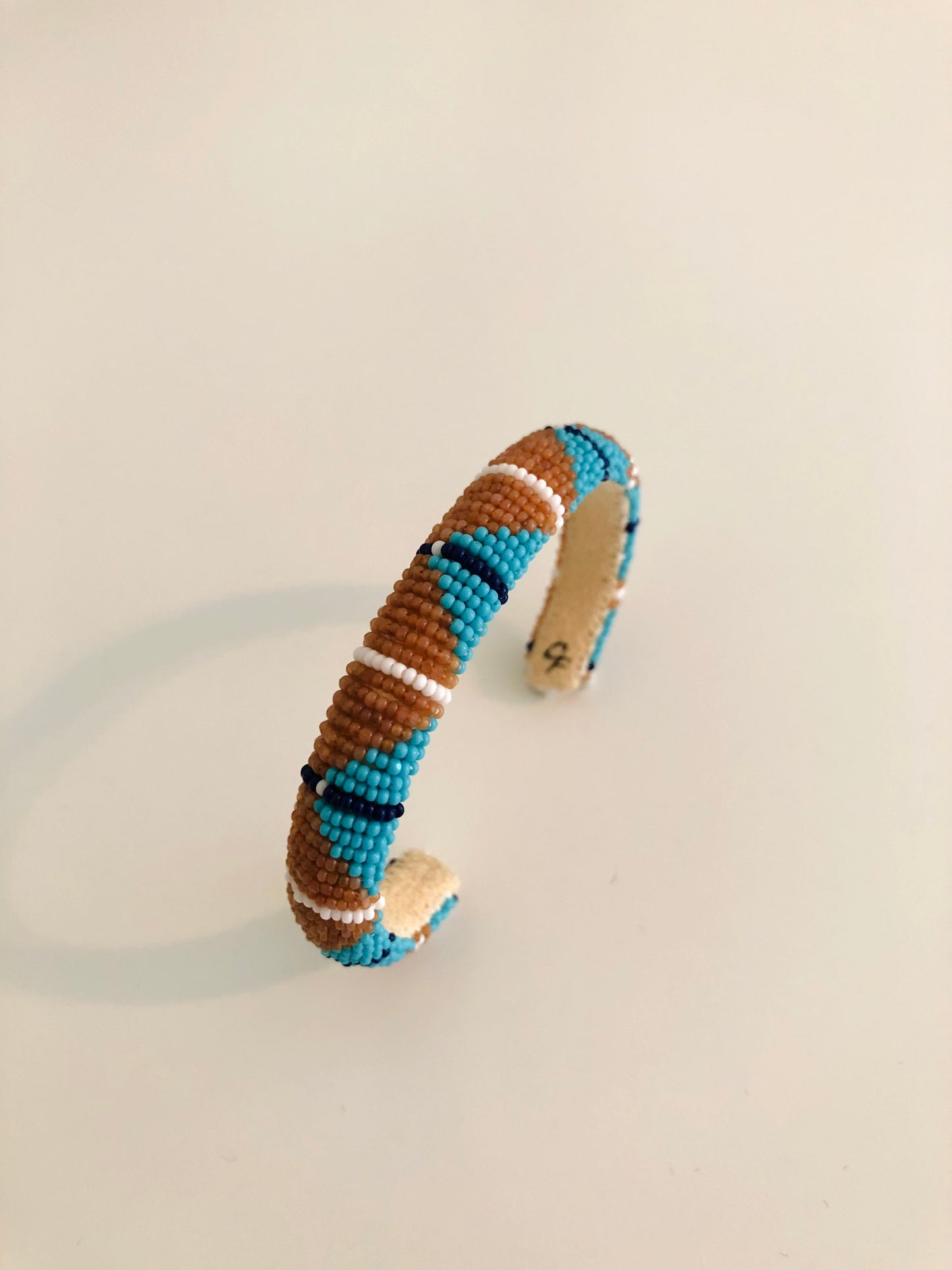 Beaded Cuff Bracelet - Topaz