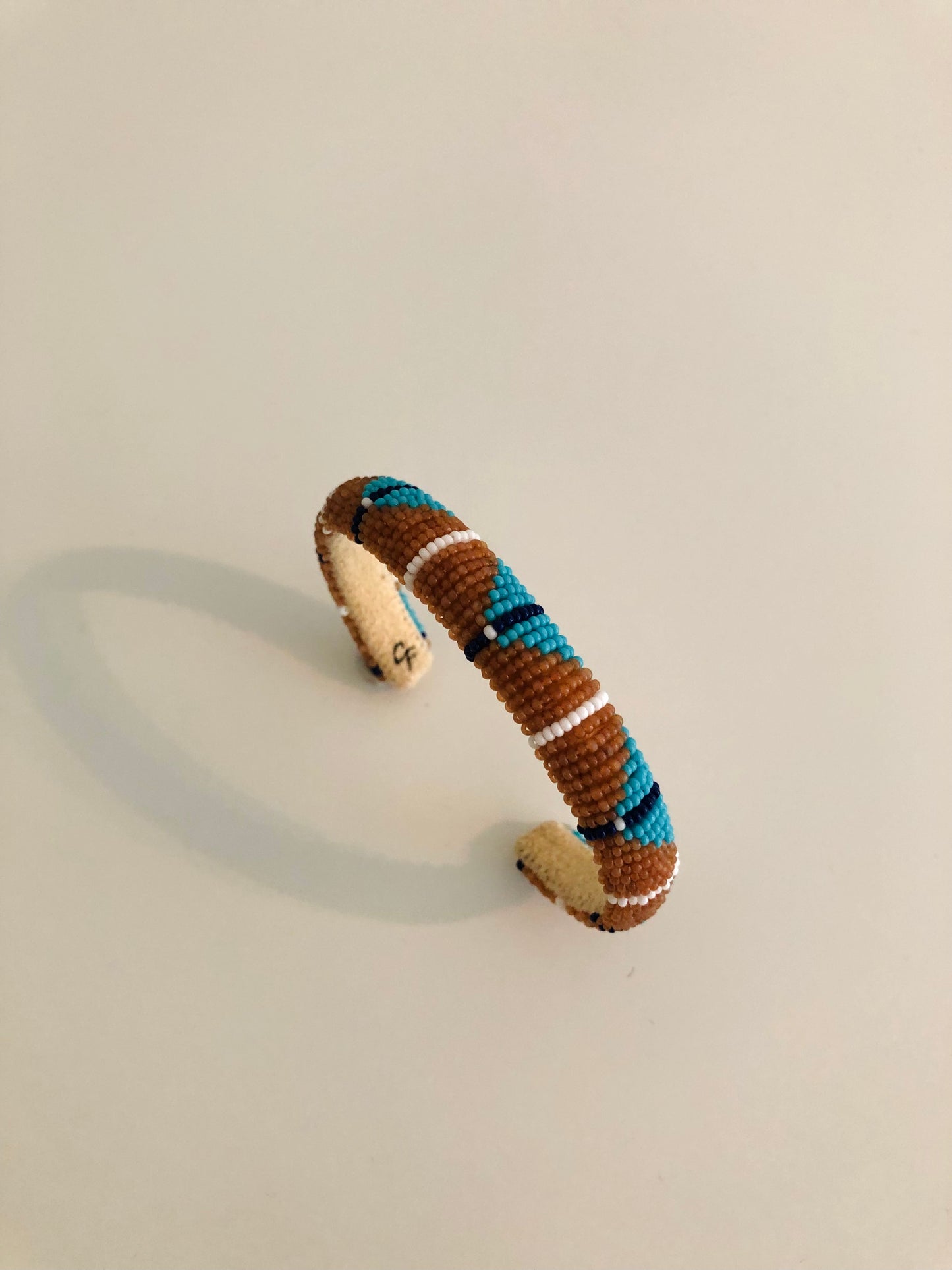 Beaded Cuff Bracelet - Topaz