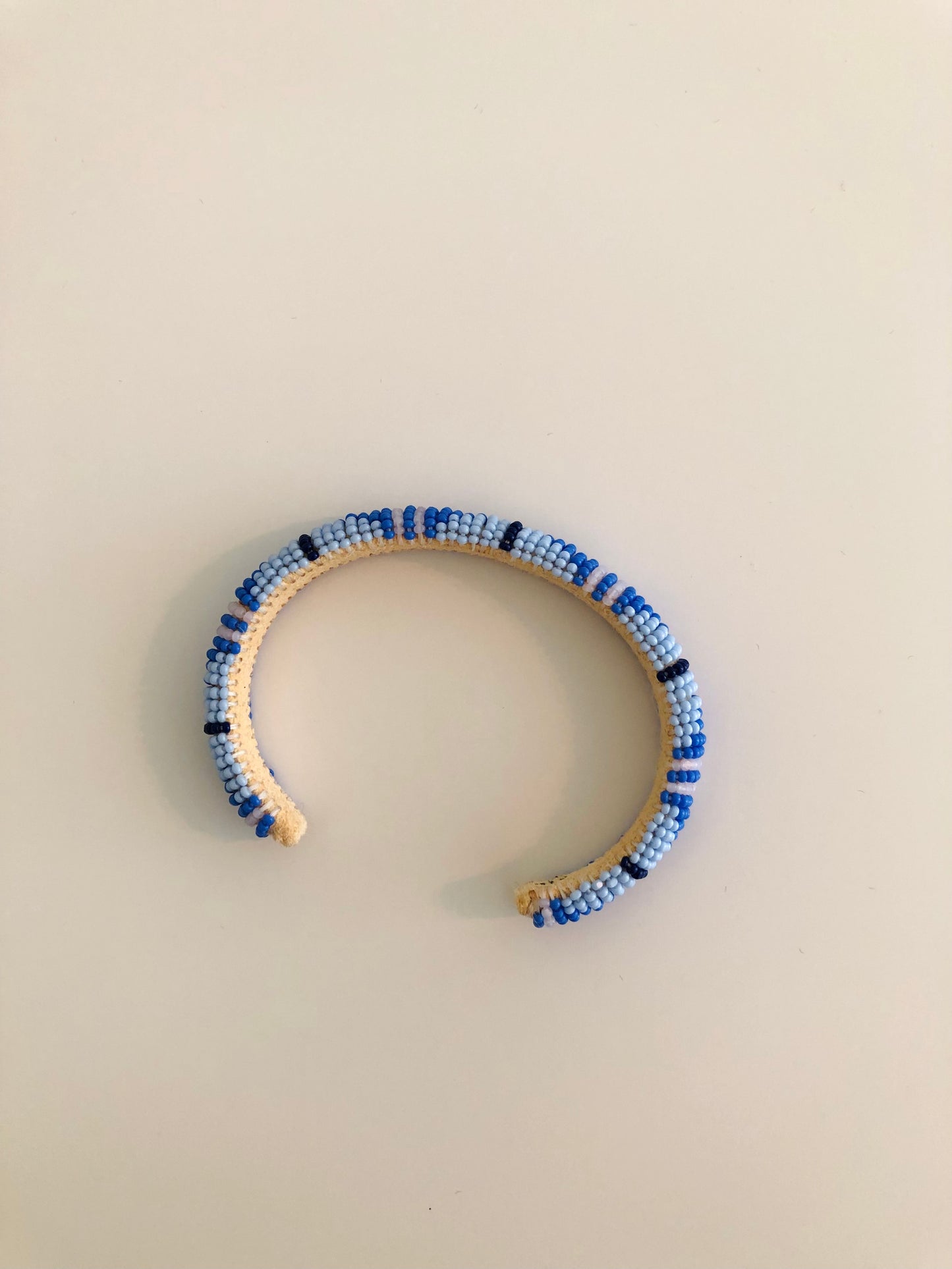Beaded Cuff Bracelet - Periwinkle