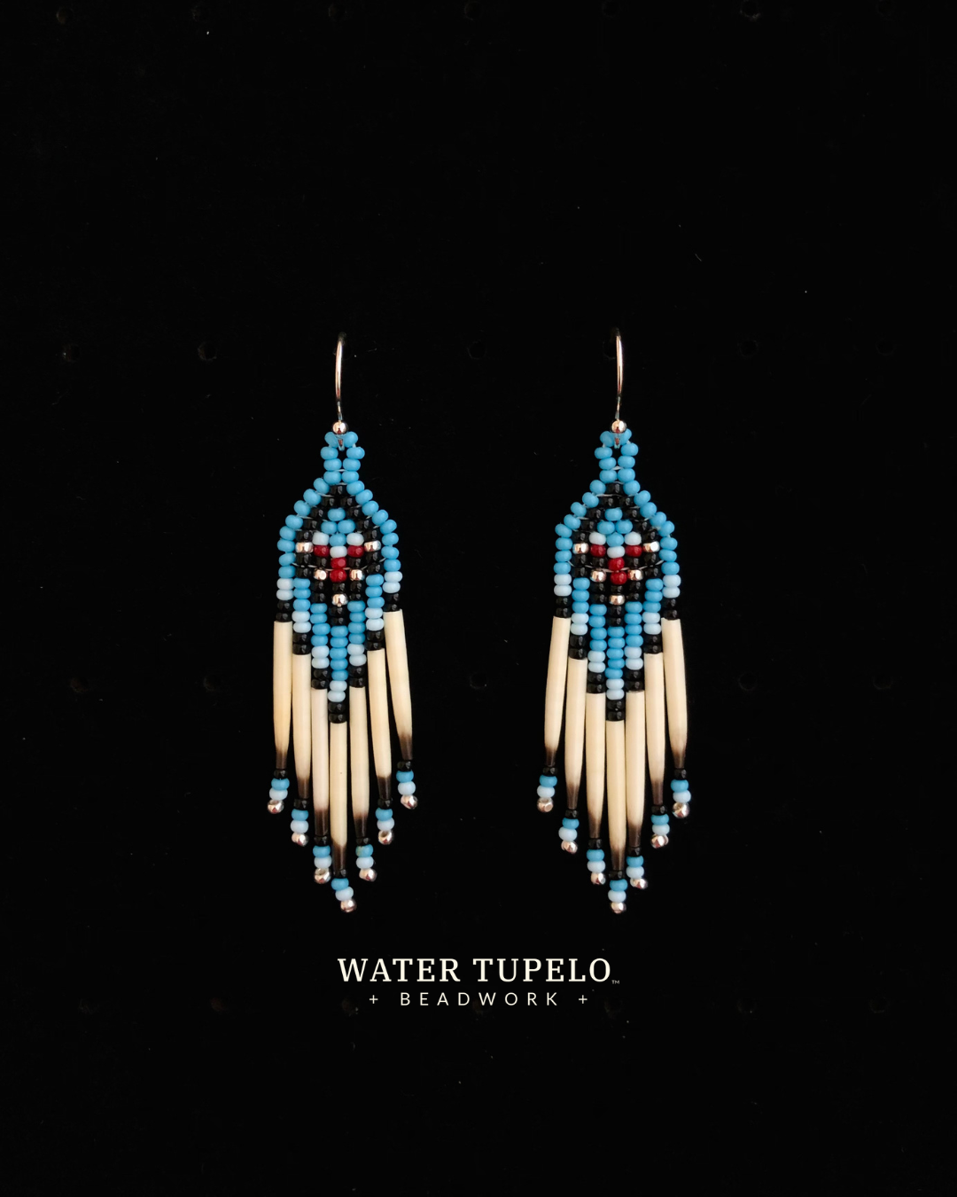 The Mini Classic Quill - Turquoise Blue & Dark Red