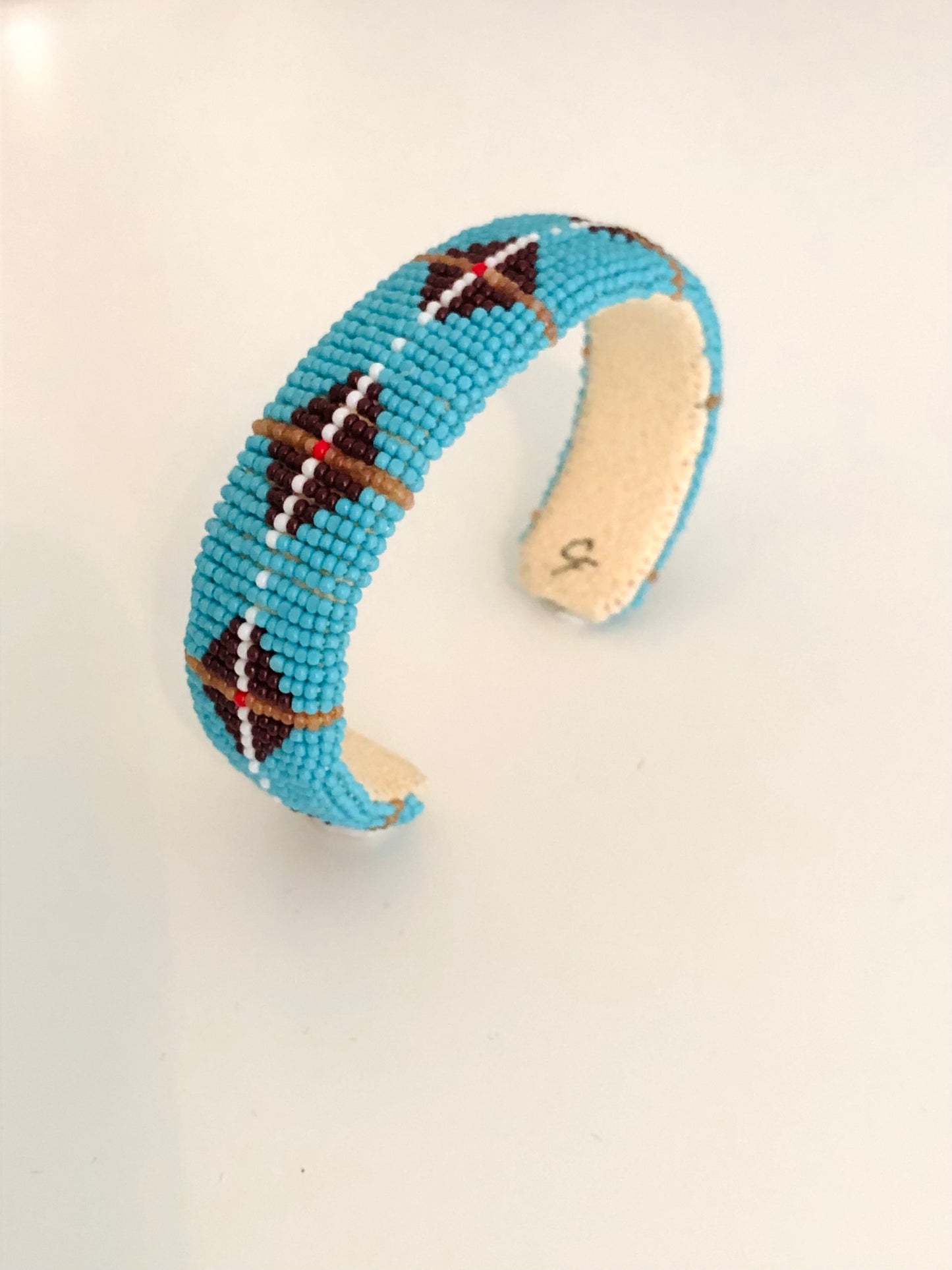 Beaded Cuff Bracelet - Blue Turquoise
