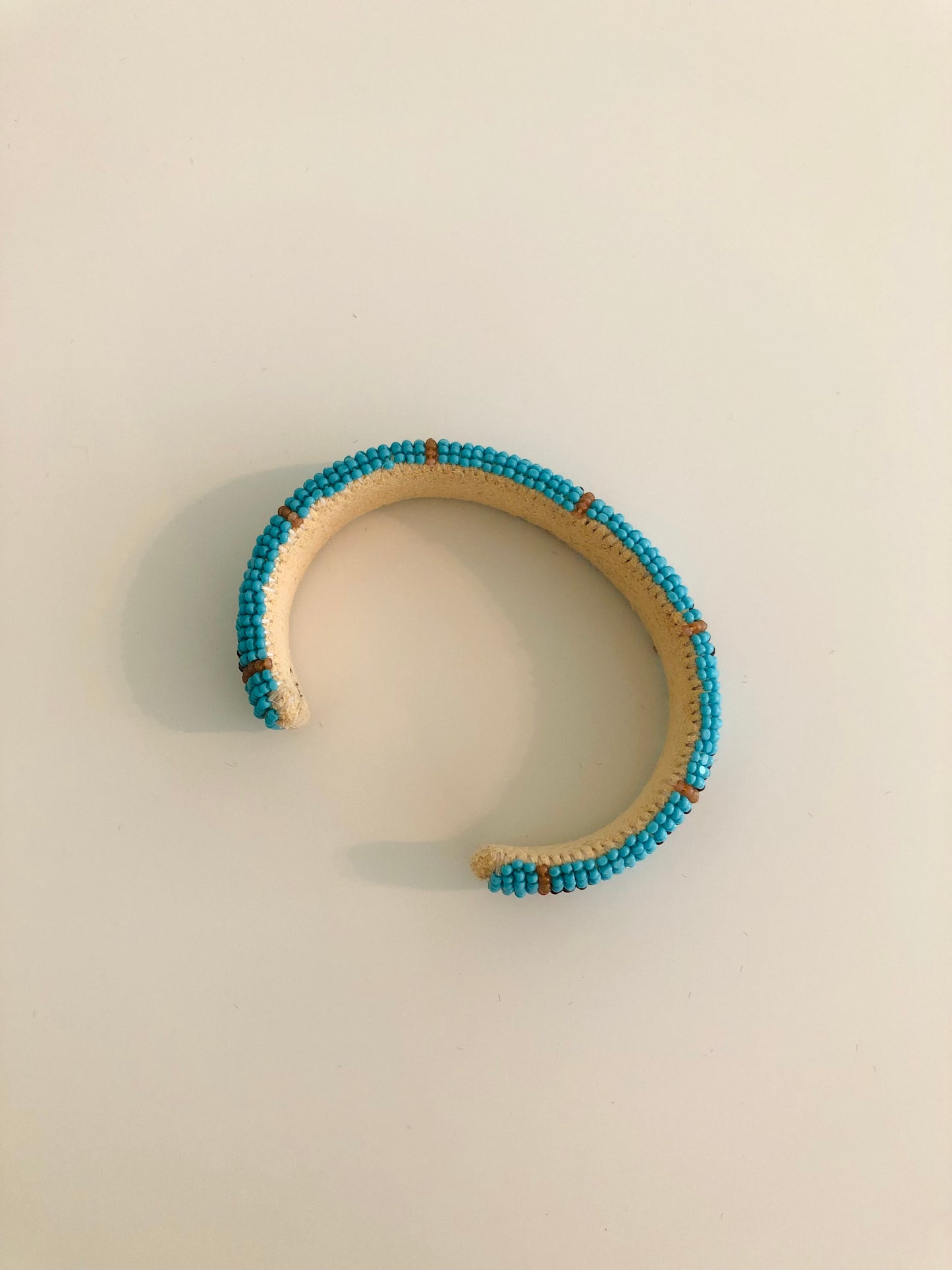 Beaded Cuff Bracelet - Blue Turquoise