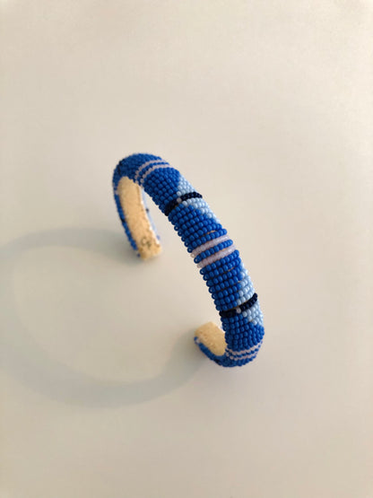 Beaded Cuff Bracelet - Periwinkle