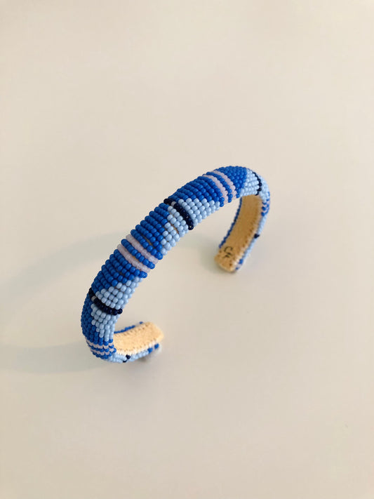 Beaded Cuff Bracelet - Periwinkle