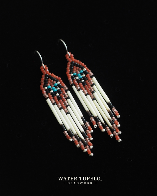 Porcupine Quill Earrings - Rust & Rose