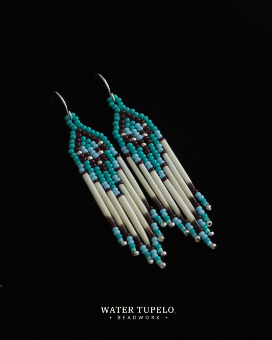 Porcupine Quill Earrings - Turquoise Green