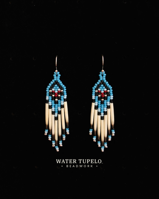 The Mini Classic Quill - Turquoise Blue & Dark Red