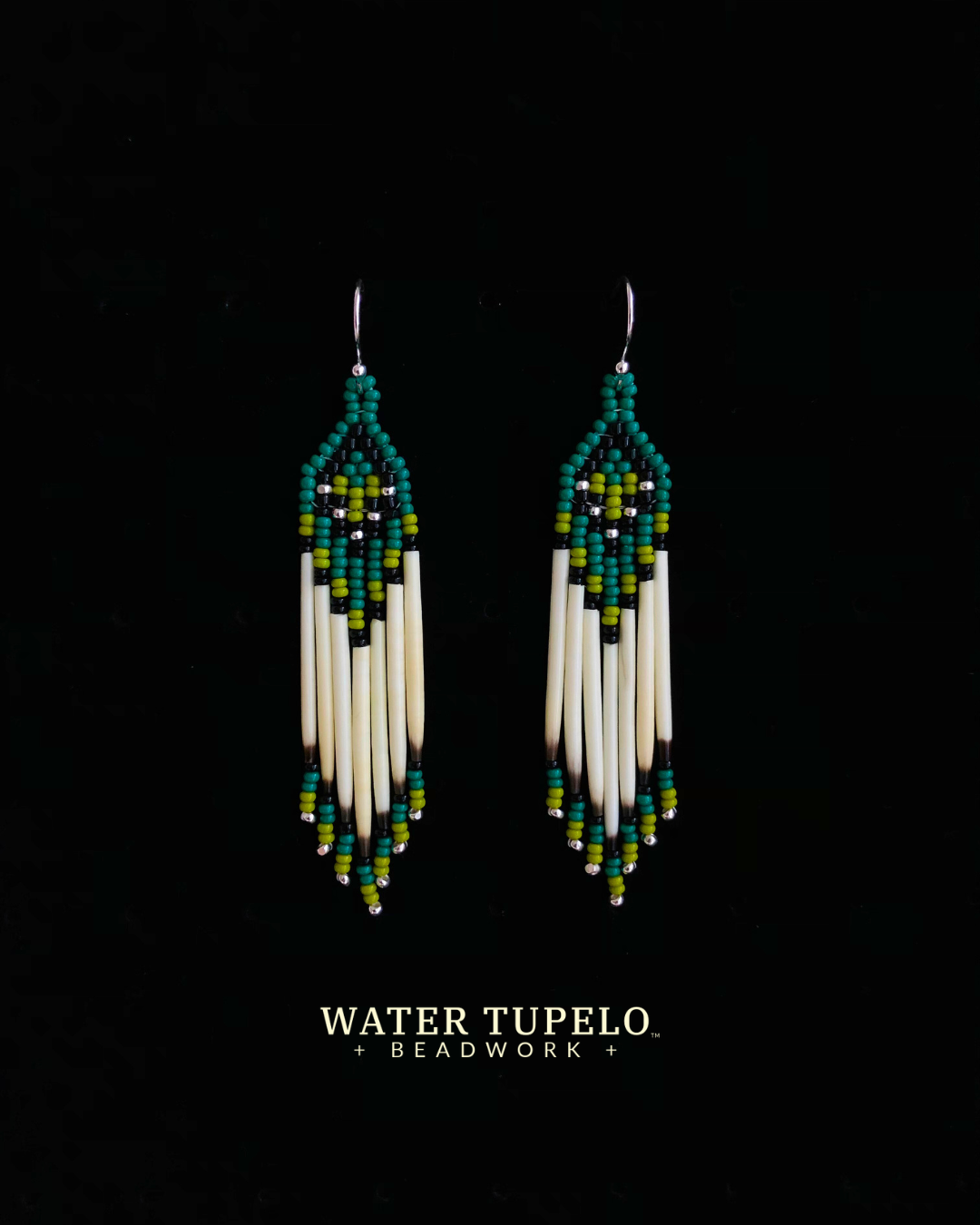 Porcupine Quill Earrings - Forest & Olive Green