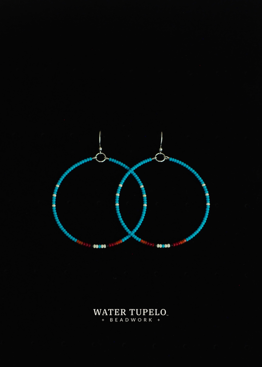 Hoop Dancers - Turquoise Blue & Dusty Rose