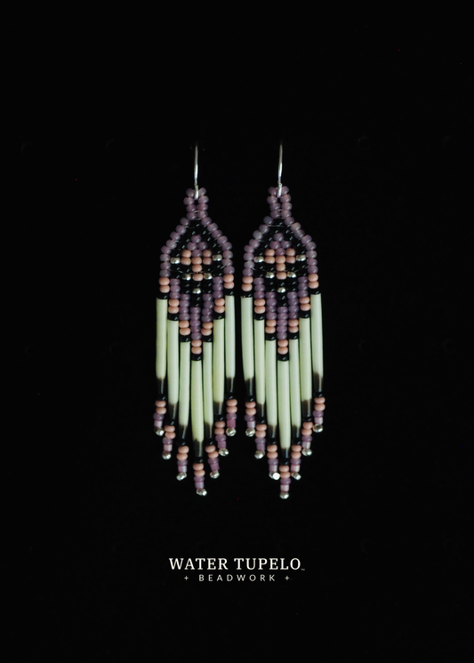 Porcupine Quill Earrings - Mauve & Cheyenne Pink