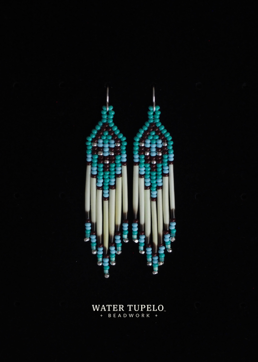 Porcupine Quill Earrings - Turquoise Green