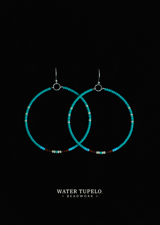 Hoop Dancers - Turquoise Green & Brown
